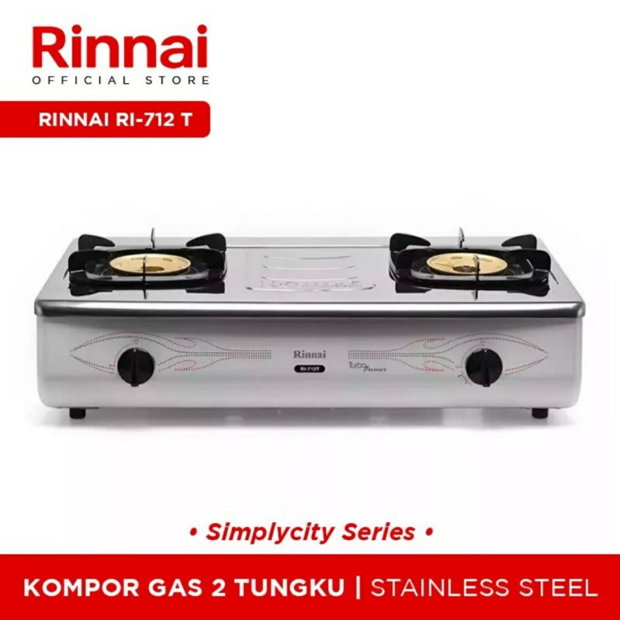 Kompor Gas 2 Tungku Grande Rinnai RI 712 T Kompor Api Turbo Grande