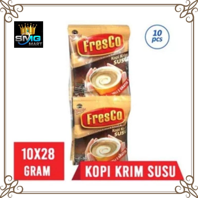 

KOPI SUSU FRESCO 28 GRAM 1 RENTENG ISI 10 SACHET