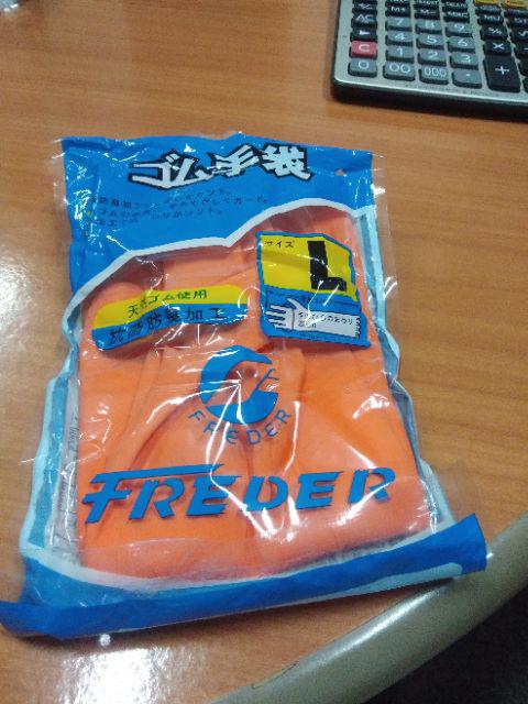 Sarung Tangan Karet Freder Dotted / Kimia / Cuci Piring / Kamar Mandi