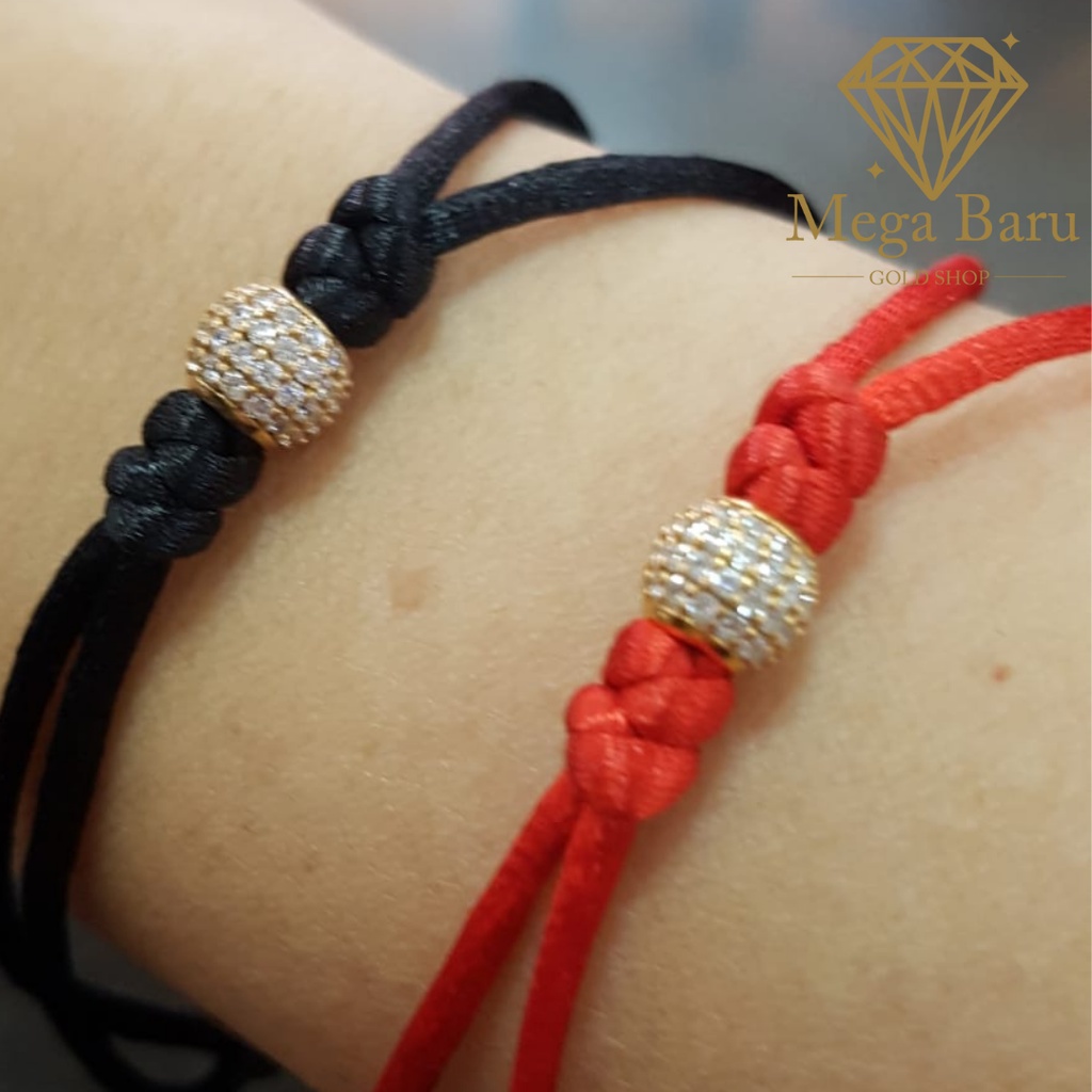 Gelang emas Model Tali Serut 6k
