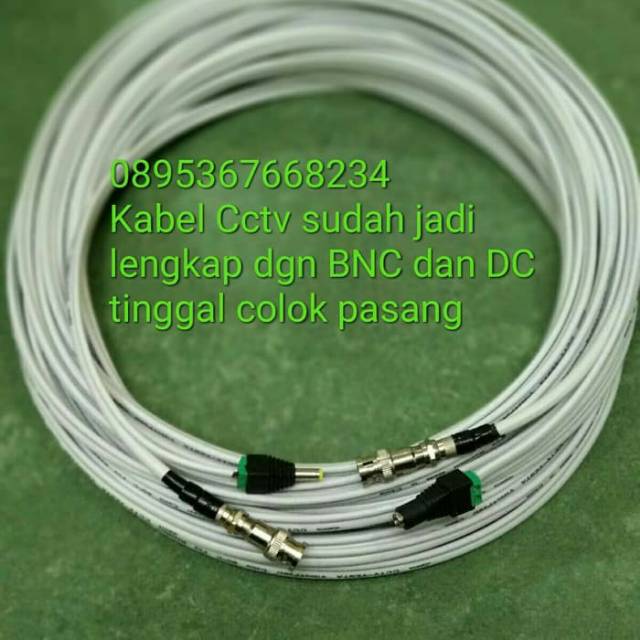 Kabel Camera CCTV jadi 50 Mtr RG59 plus Power