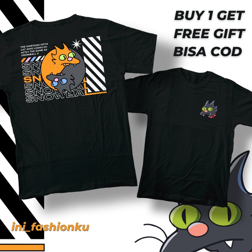 ( FREE GIFT ) T-SHIRT DISTRO KEKINIAN DESIGN SNOWBALL KEREN LUCU BAJU KAOS ATASAN DTF UNISEX PRIA DAN WANITA BISA COD