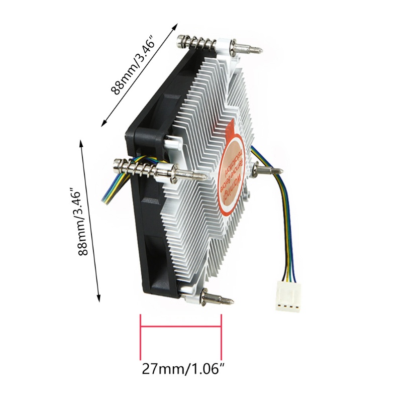 Bt Silent PWM Fan Radiator Pendingin CPU Low Profile Untuk ITX Untuk Case Ultra Micro Chas