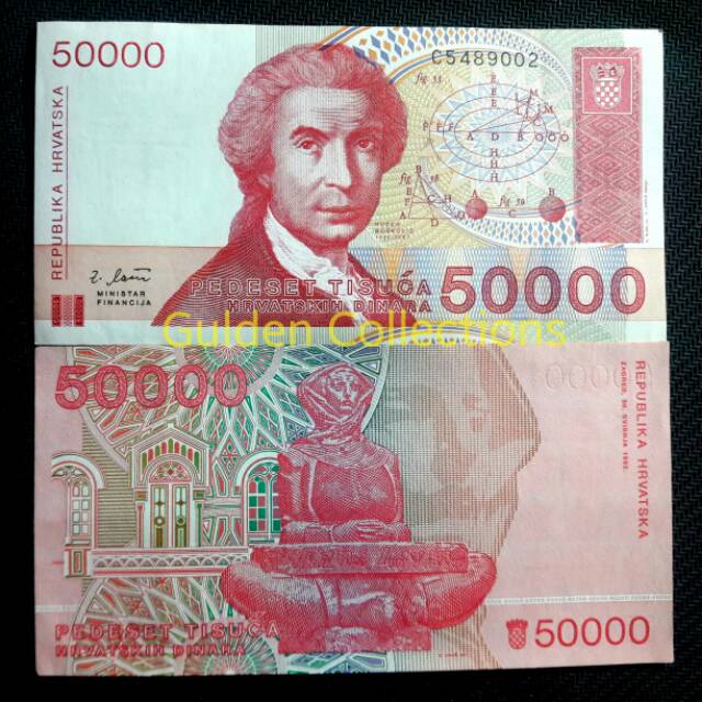 Uang Kuno Luar Negri 50000 Kroasia Unc Gress Shopee Indonesia