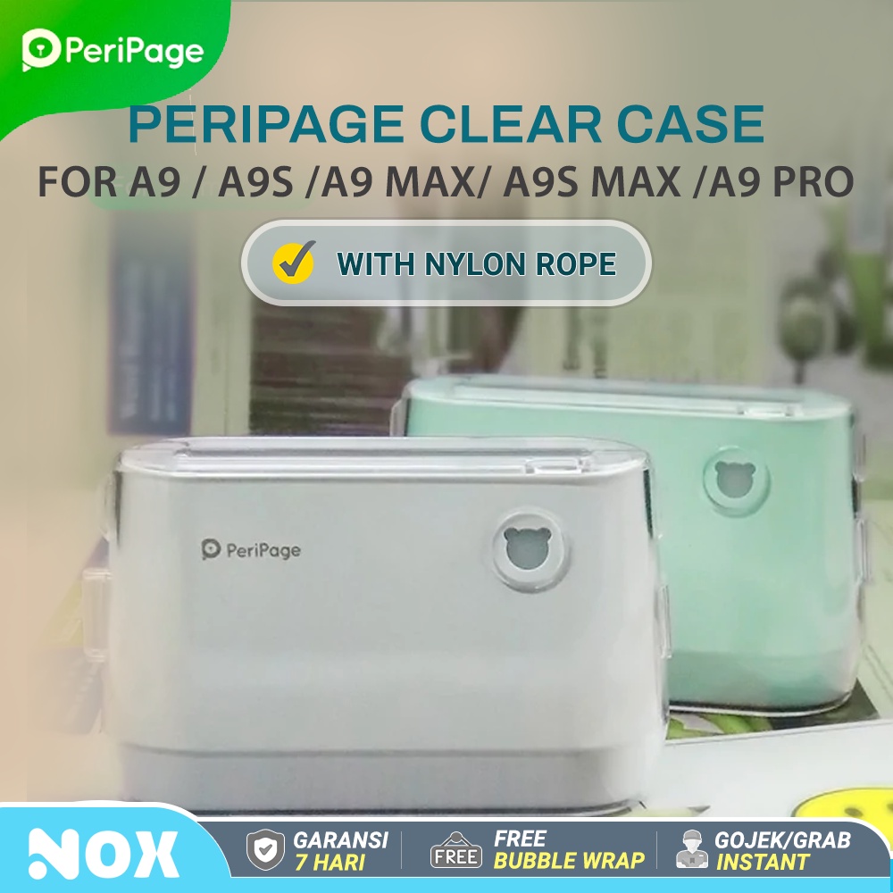 Peripage clear case A9 A9S A9MAX A9S MAX A9 PRO Crystal protective clear case tempat bening dengan t