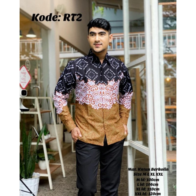 BATIK KODE RT2 | LONTARA | Kemeja Batik Pria By BATIK LANANG - Batik Khas Makassar