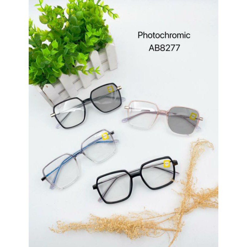 FRAME KACAMATA WANITA KOTAK 8277 FREE LENSA PHOTOCROMIC NORMAL | KACAMATA FASHION | KACAMATA ANTI UV