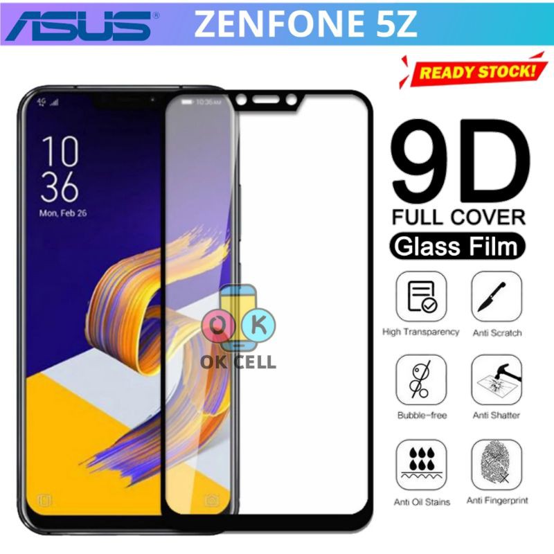 Tempered Glass 5D 9D TG Anti Gores Kaca Asus Zenfone 5z Screen Protector Premium