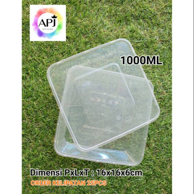 Thinwall 1000ml Food Container  Box Tempat  Makan Plastik  