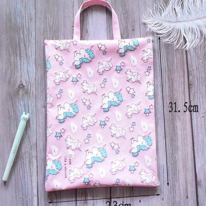 

Pf06 Dream Unicorn Portable A4 File Storage Pouch Bag Tempat Buku Al - Unicorn C Produk Bagus