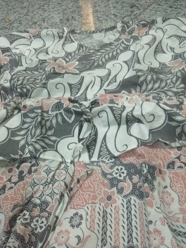 Tey-17 Batik Wanita Asj Sa Hrb026 Kenongo Kemeja Tosca Pendek