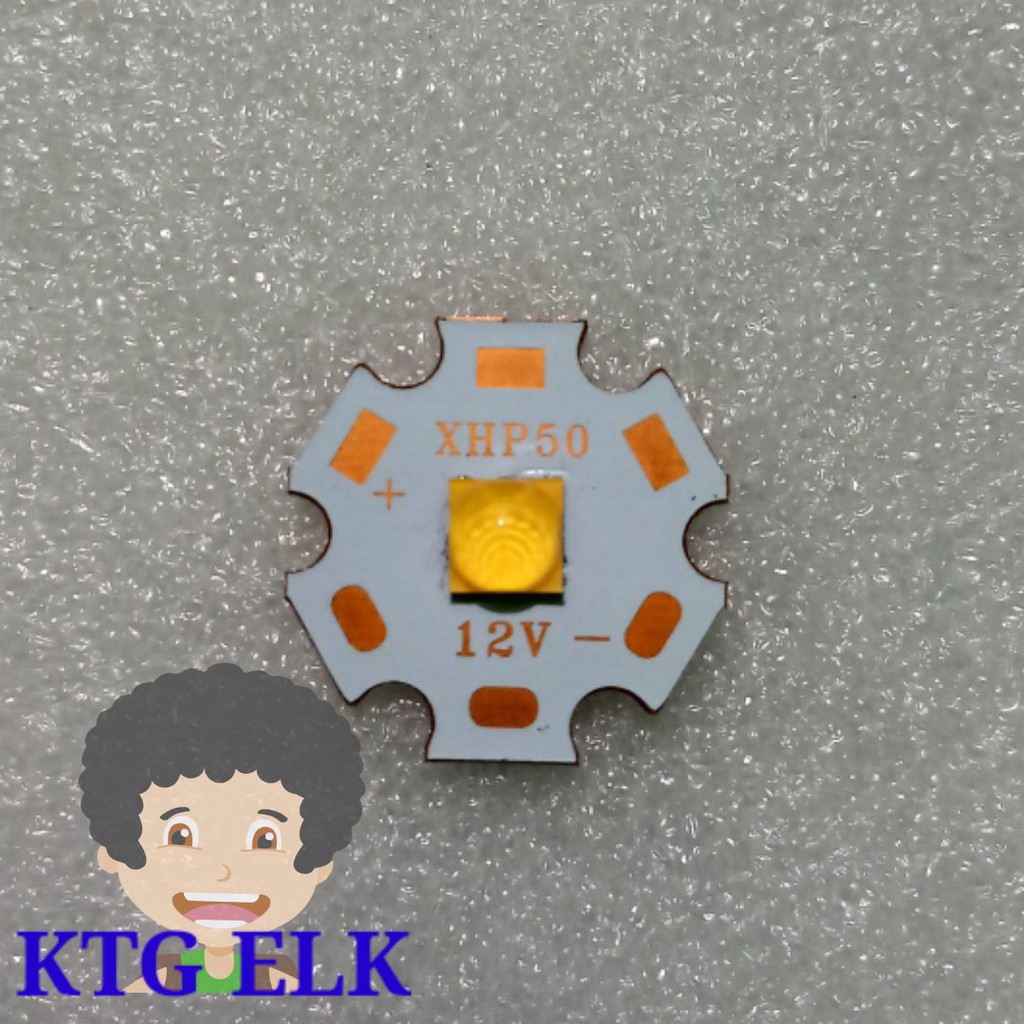 LED CREE XHP-50 XHP50 19W 6 - 12V PCB 20MM WARM WHITE PLAT TEMBAGA