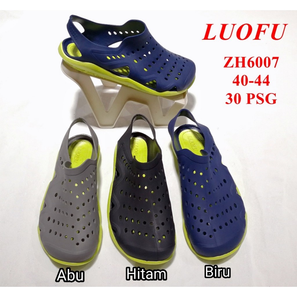 Jelly sandal wanita karet luofu sendal pria import zh6007