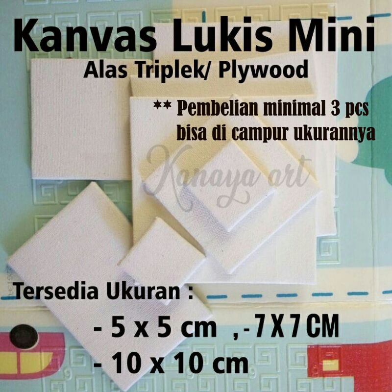 

Kanvas lukis kecil Mini plat alas triplek plywood 5 x 5 cm 7 x 7cm 10 x 10 cm