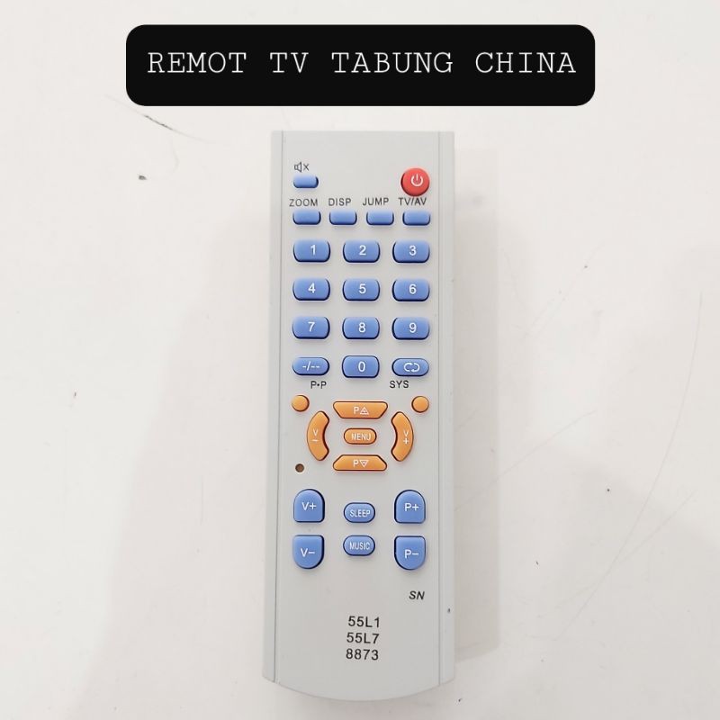 REMOT TV TABUNG CHINA WCOM TELEVISI