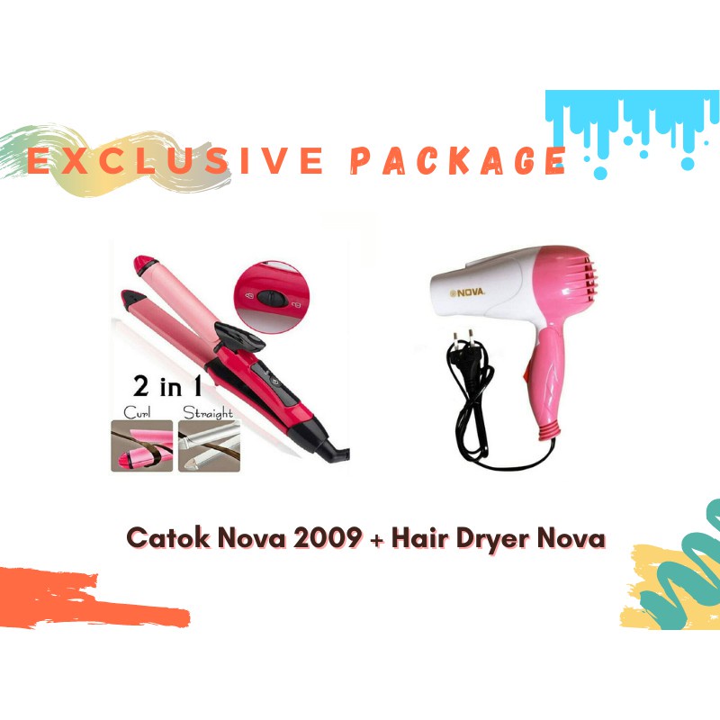 PAKET CANTIK CATOK NOVA 2009 + HAIRDRYER NOVA EXCLUSIVE BUNDLE