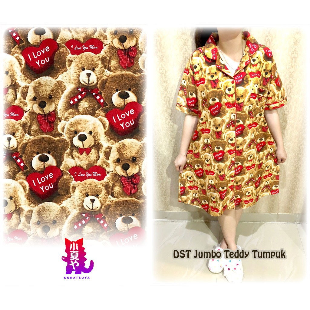 BAJU TIDUR ANAK DEWASA COWOK CEWEK KKIK / Daster Baju Tidur Jumbo Teddy Tumpuk