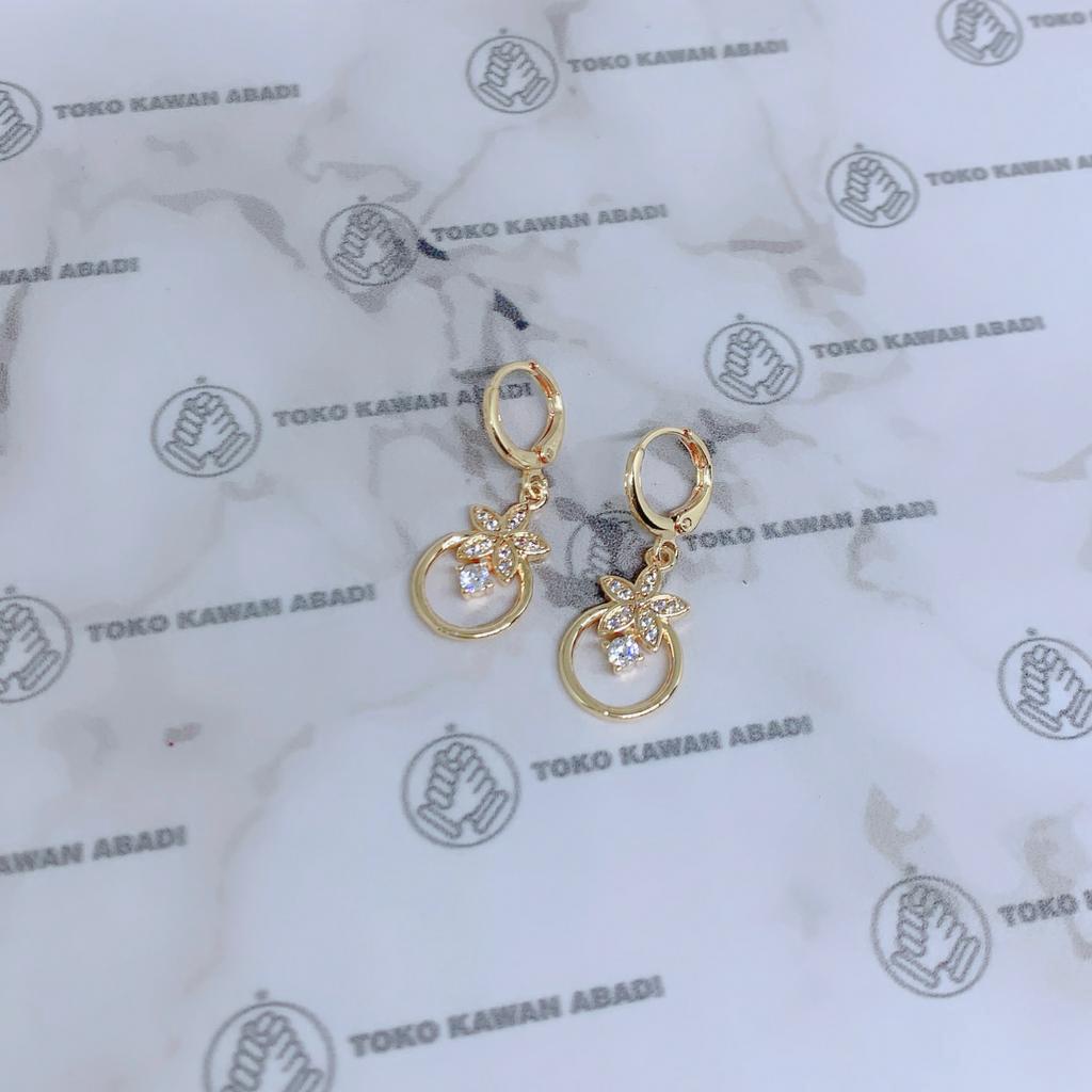 Anting Xuping Gold Perhiasan Fashion Wanita Model Permata Love Pelangi *31