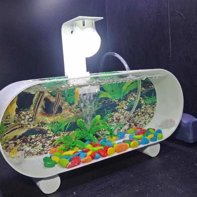 (Dijual murah) Aquarium mini pvc/akrilik/aquarium untuk ikan kecil/aquarium unik/dekorasi ruangan WH