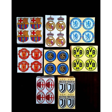 

GROSIR STIKER KLUB SEPAK BOLA (4 MODEL (1 MODEL ISI 5 LEMBAR))