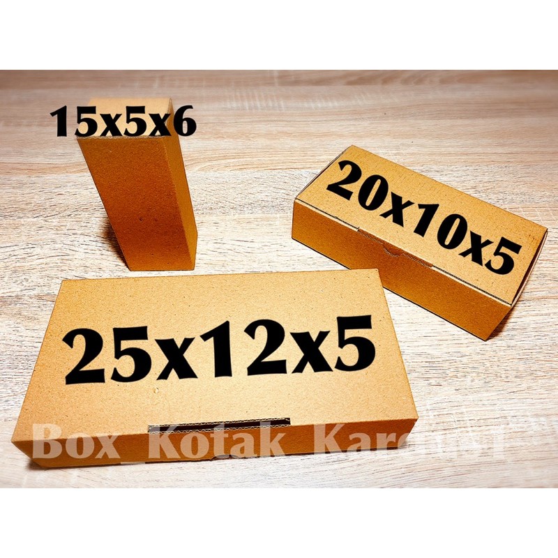 

kardus box 25x12x5cm; 20x10x5cm;