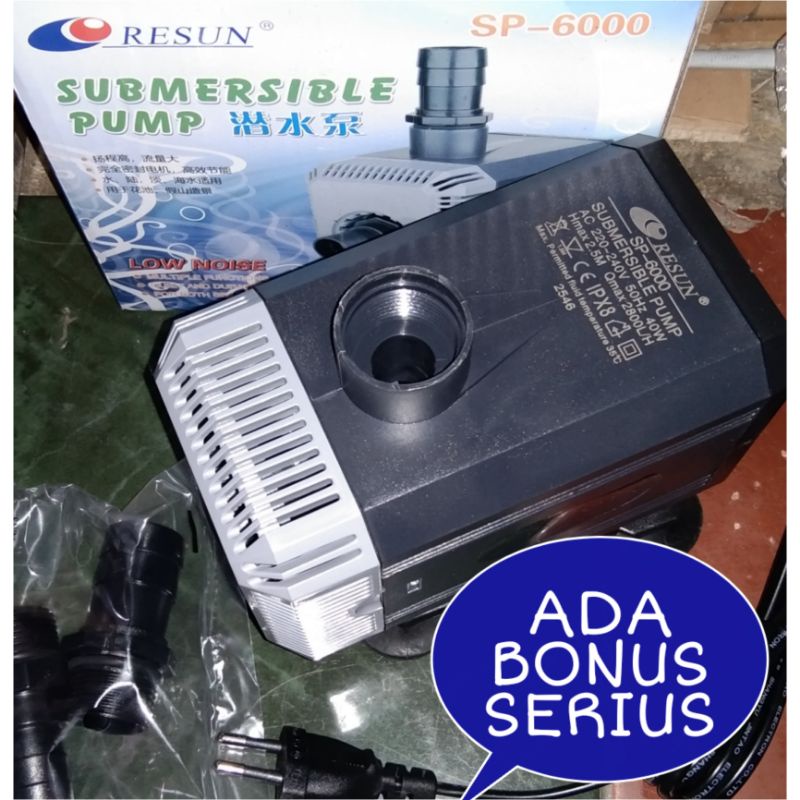 RESUN SP 6000 Pompa Celup Aquarium / Kolam Hidroponik SP6000