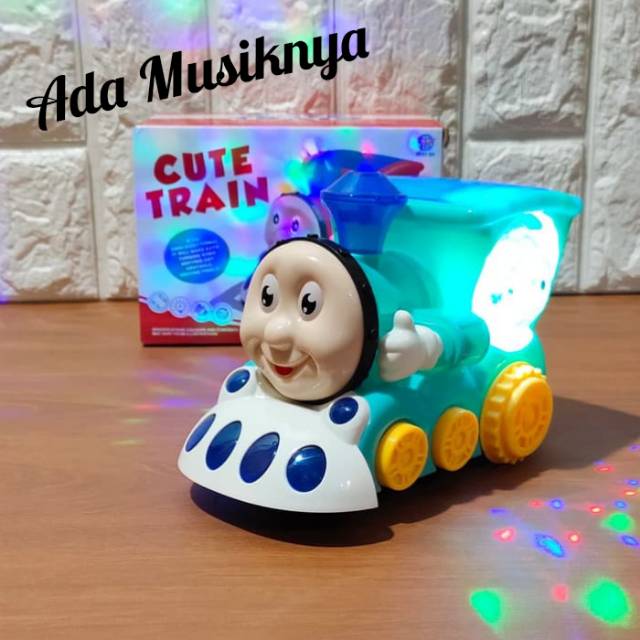 Mainan Cute Train Thomas Bump Go Batre - Kereta Baterai Anak