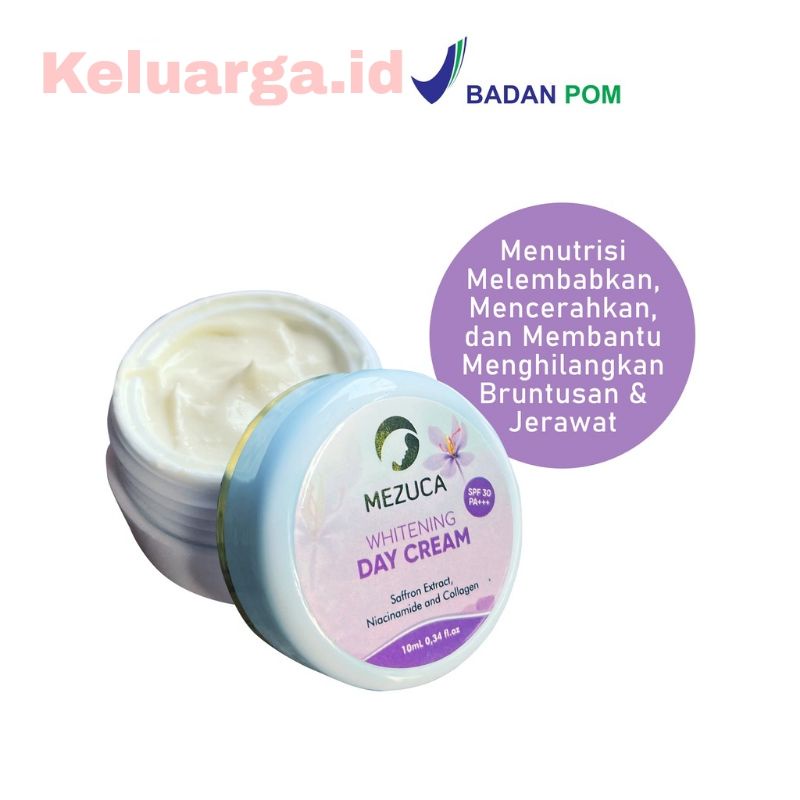 ❤️ MEZUCA ❤️ CREAM Whitening Day &amp; Night - Pelembap Krim Pagi/Siang/Malam Pencerah Pemutih Wajah Keluarga.id