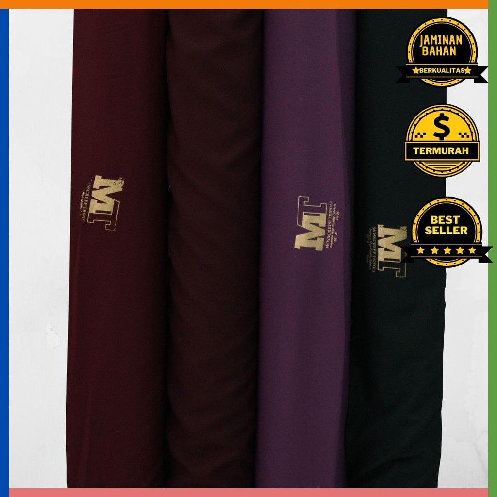 Kain Memora Kain Mosscrepe Tripoli Premium Bahan Tebal Lebar 150 cm Good Quality