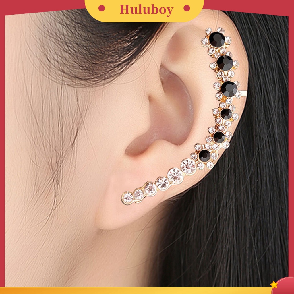 Hu Hu Hu Hu Hu Alat Bantu Pasang Kacamata♡ 1pc Anting Stud Tindik Desain Kepingan Salju Aksen Berlian Imitasi Untuk Wanita