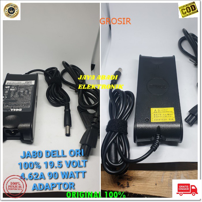 J80 ORIGINAL DELL 19.5V 4.62A 90 WATT W ADAPTOR LAPTOP CAS CASAN CHARGER KOMPUTER POWER ADAPTER PC CPU ELEKTRONIK FAST CHARGING CHARGE J80  watt w adaptor DEL Laptop cas casan charger komputer power adapter pc cpu elektronik travel batok fast charging ac