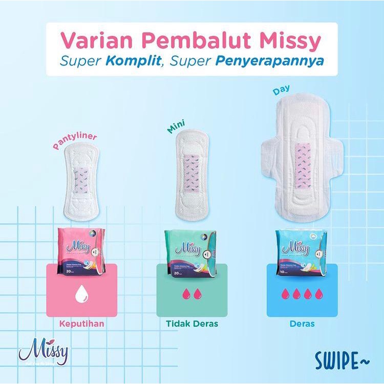 Missy Pembalut Wanita Anti  Jamur Dan Bakteri Pembalut Kesehatan