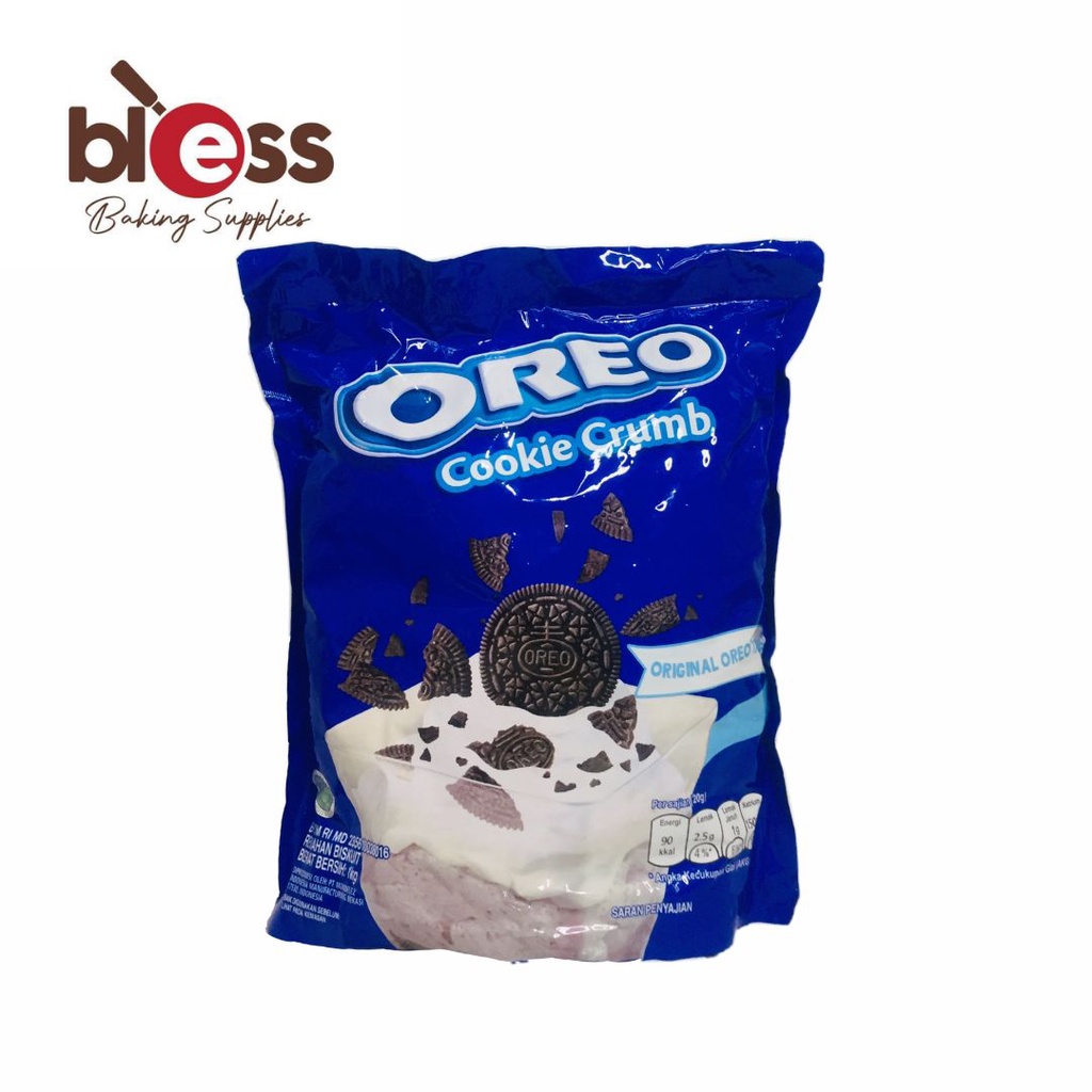 

OREO COOKIE CRUMB 1 KG / COOKIES CRUMBS REMAH BISKUIT TOPPING