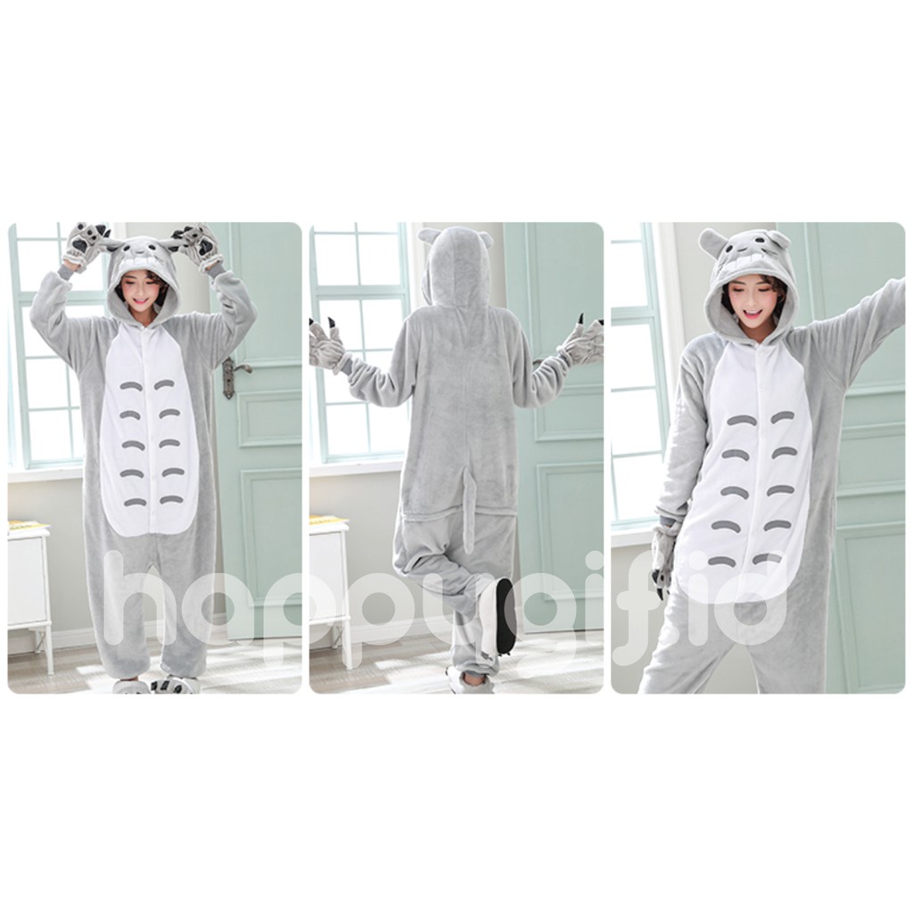 BAJU TIDUR KOSTUM ONESIE KIGURUMU PIYAMA DEWASA KARAKTER - TOTORO