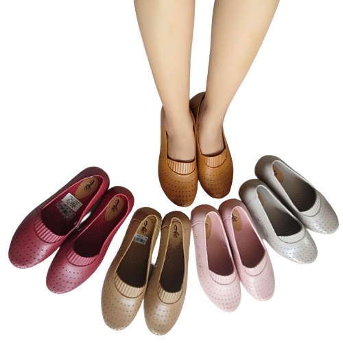 ago ATT NSWK 468, SLK 474, SWK 469 SEPATU KARET WANITA Flat Shoes Anti Air Nyaman Dipakai Ringan Bel