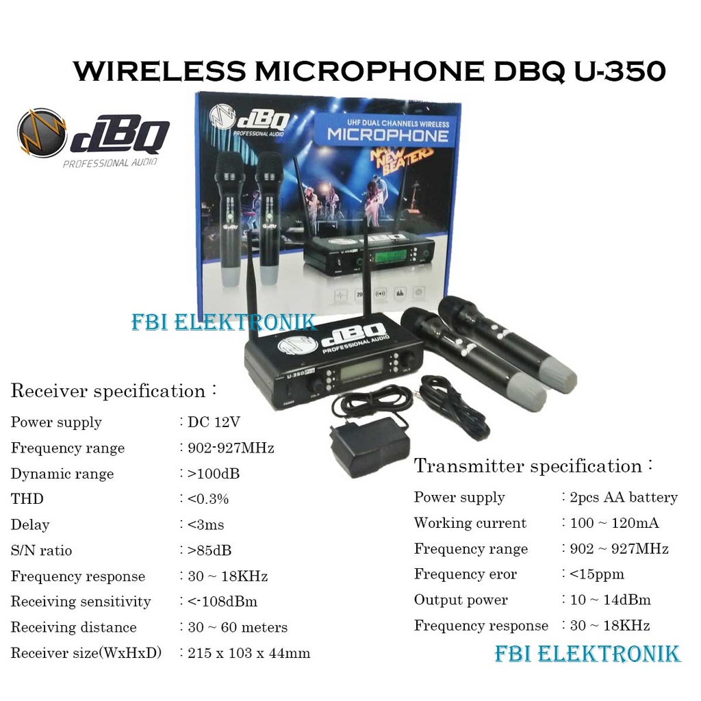 MIC WIRELESS DBQ U 350 / MICROPHONE DBQ ORIGINAL U-350