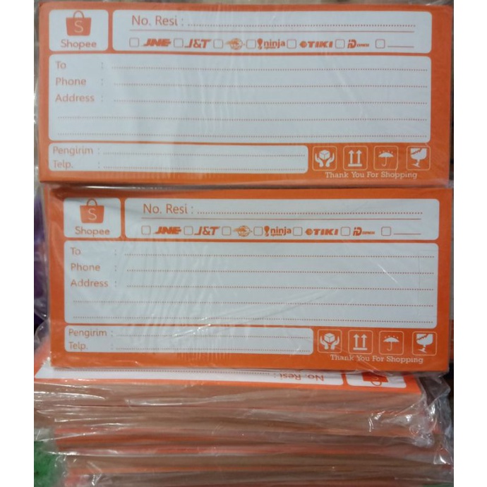 Label Pengiriman Olshop shopee untuk paket packing cantik