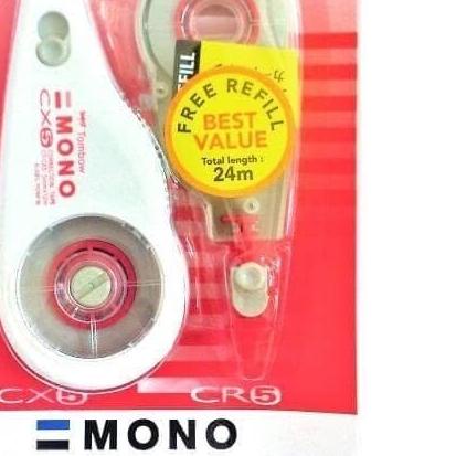 

Correction tape 5 mm x 12M Tombow Mono TIPex CT-CXCR Red free refill ⅎ