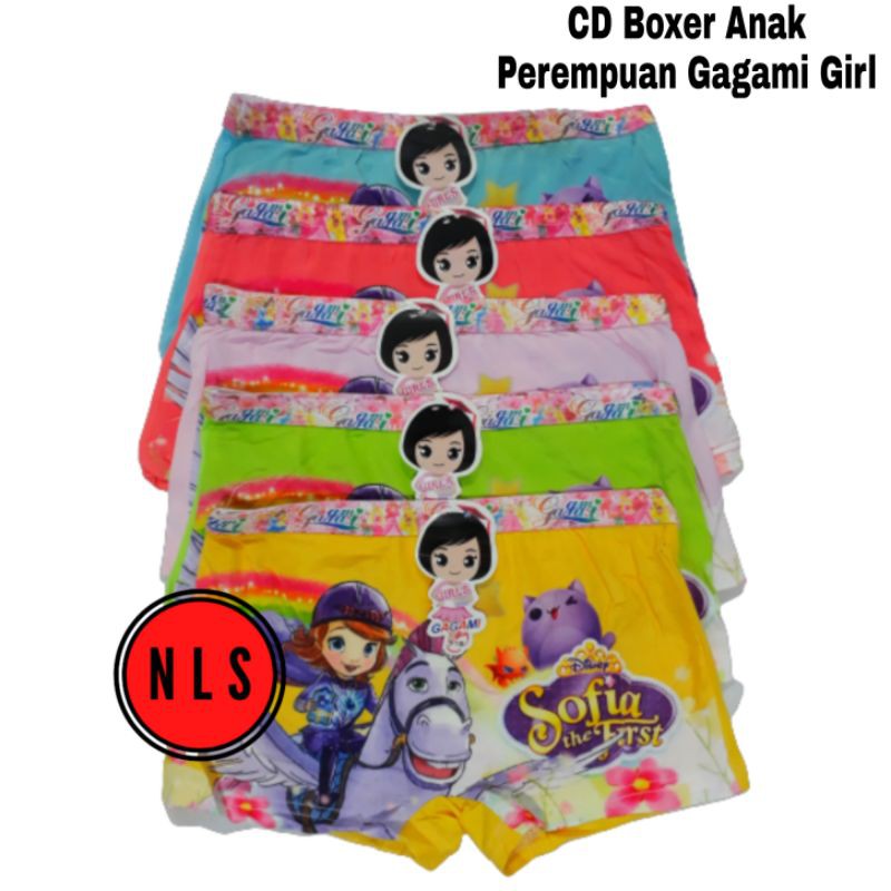 3 PCS CD ANAK PEREMPUAN GAGAMI KARET BOXER  -- NLS
