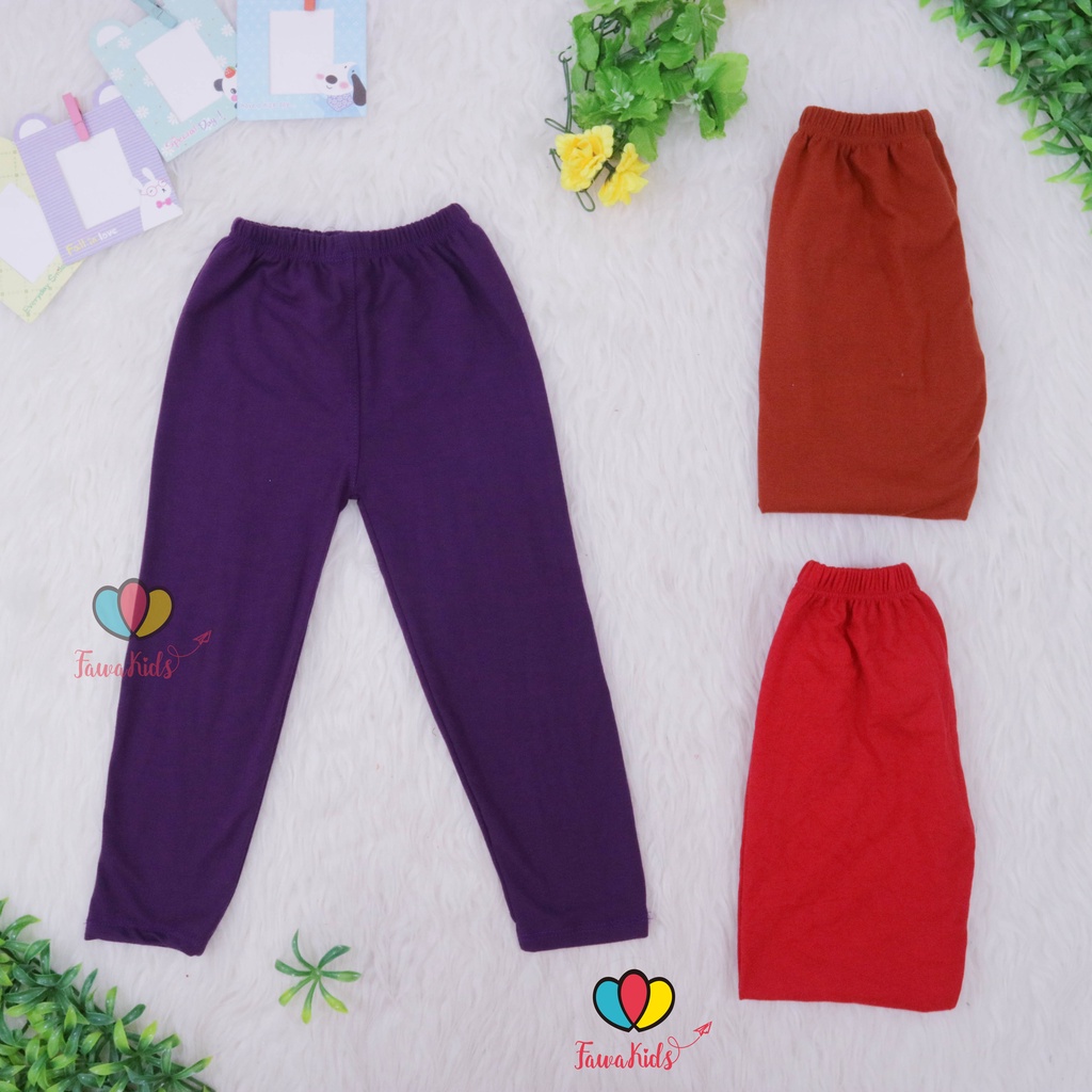 Legging Polos 5-7 Tahun / Leging Anak Leging Polos Murah Bahan Kaos Adem Harian Celana Ketat Dalaman