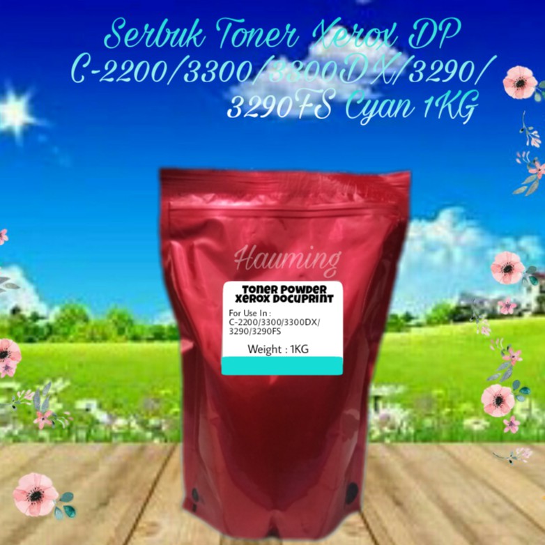 Serbuk Toner Xerox C2200 C3300 C3300DX C3290 C3290FS C-2200 3300 3290 3300DX Cyan 1kg