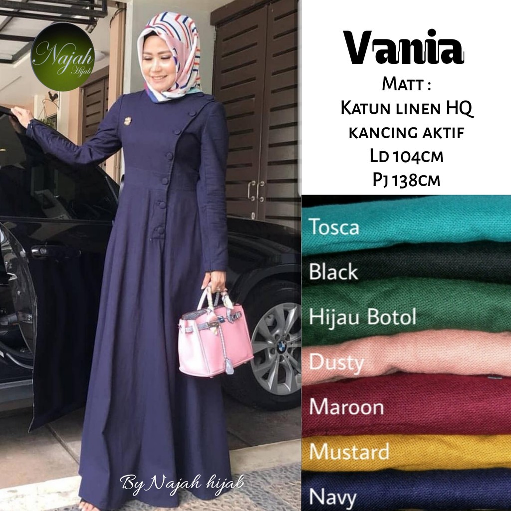 Vania Dress By Najah | Suplier Hijab Solo| Grosir