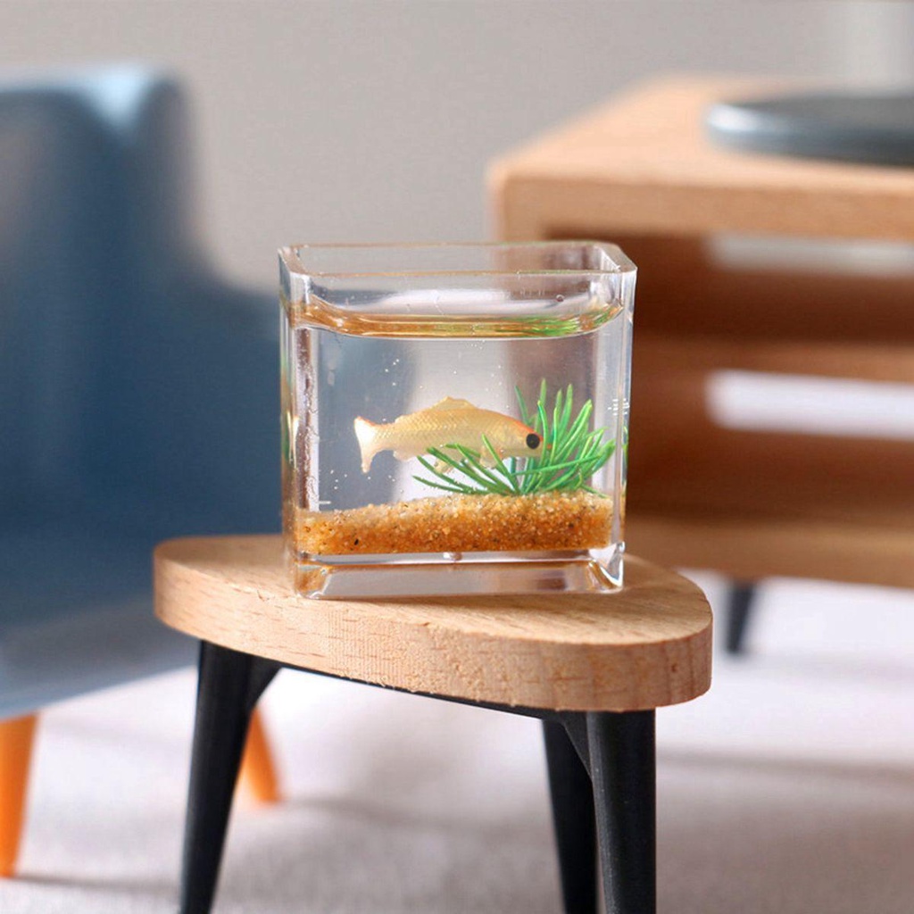 【 ELEGANT 】 Fish Tank Lucu Artificial Mini Kaca Miniatur