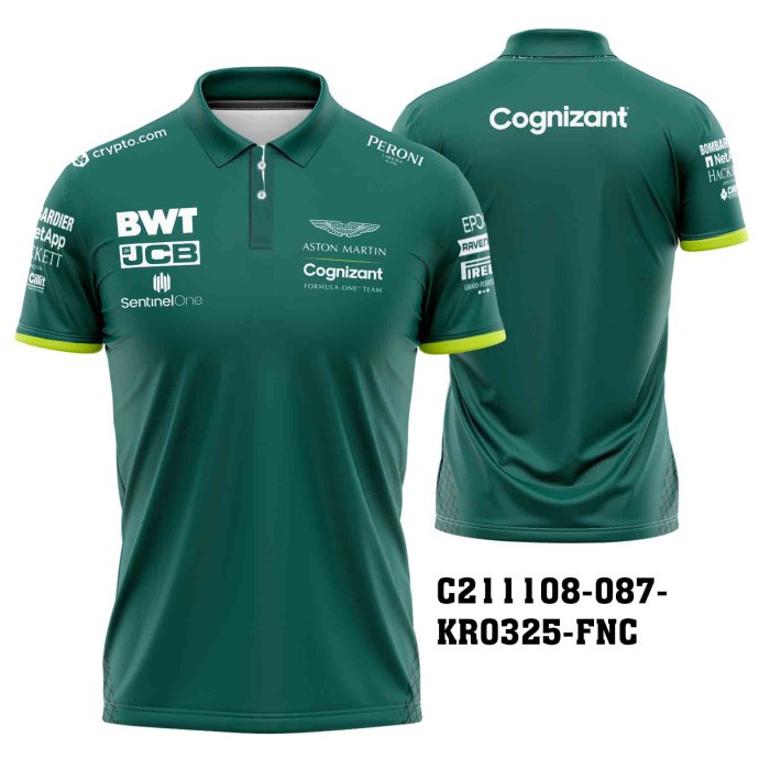 Jersey Special F1 Formula One Team Aston Martin Cognizant Fullprint - KERAH KANCING, XS