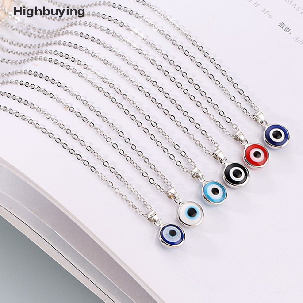 1 Pc Kalung Liontin Kristal Evil Eye Warna Emas Untuk Wanita Glory