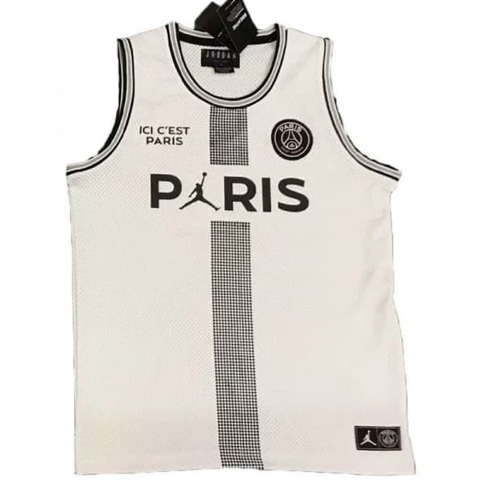 Hot Jersey Baju Obral Basket Psg 3Rd Air Jordan White 18/19 Nba Basketball |