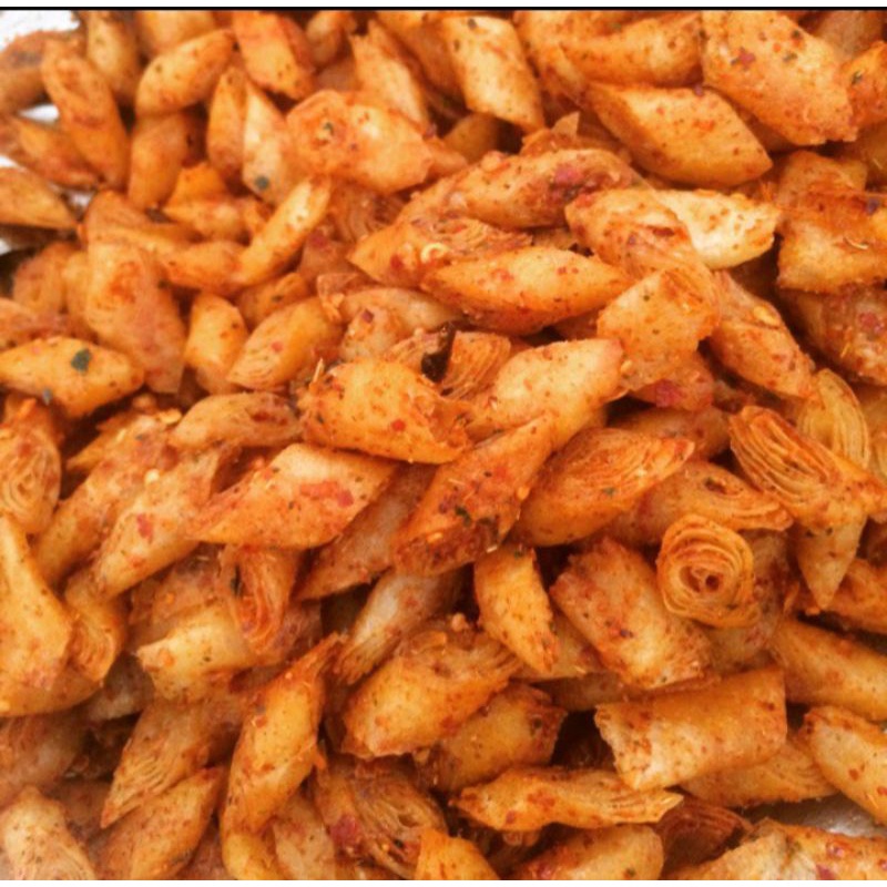 

(Kemasan Box 650ml) Keripik Kulpi / Kulpi Pedas Asin / Jajanan Pedas