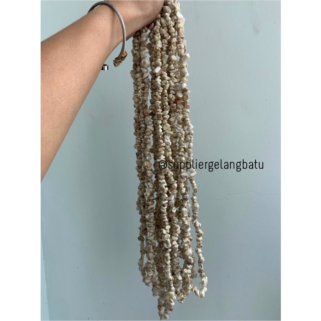 kerikil Batu white howlite jasper putih 1cm kilap renteng aksesoris bahan kalung gelang anting strap mask kerajinan tangan craft citayam fashion week etink vintage elegan bali