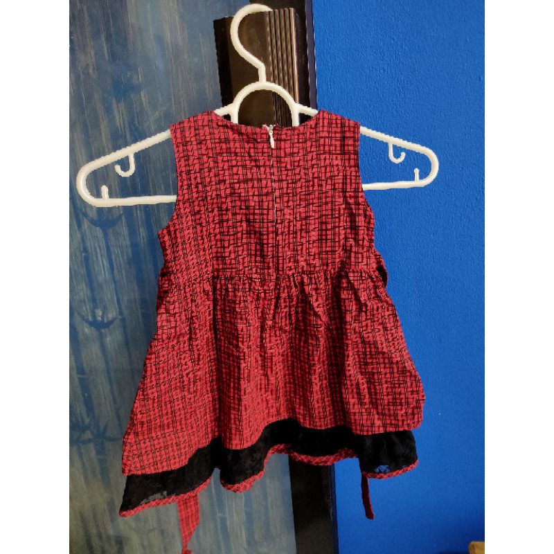 Dress Anak Merah untuk anak 1-3tahun size M