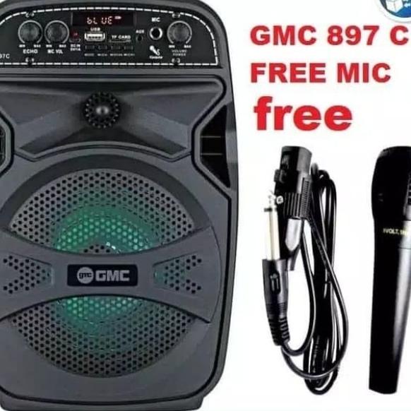 (C3B9) COD SPEAKER BLUETOOTH KARAOKE 8 INCH GMC-897C BONUS MIC KABEL X-BASS//SPEAKER KARAOKE//SPEAKE